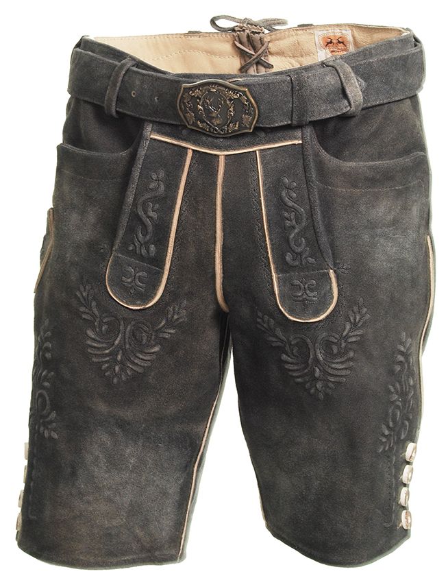 Echte Ziegenlederhose, kohle