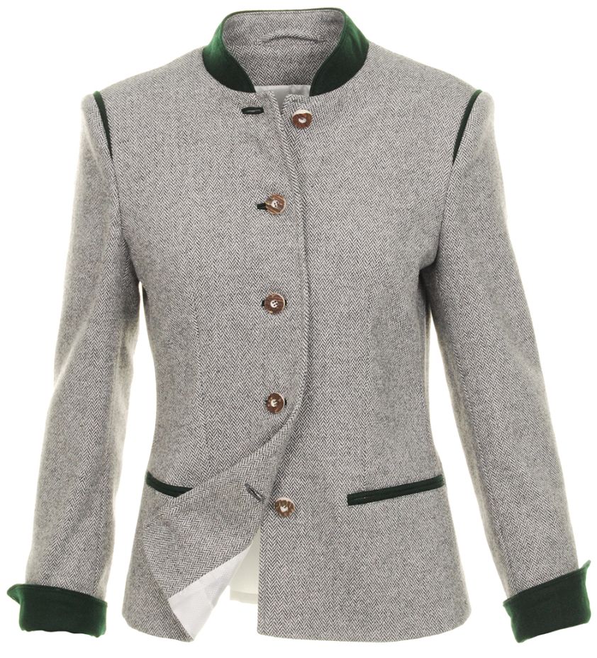 Fischgrat, Trachtenblazer, grau