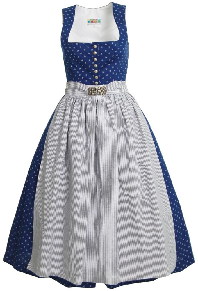 Dirndl, marine, Streublumen