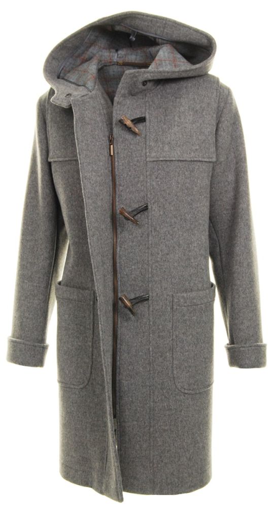 Doufflecoat, Double-Loden, grau