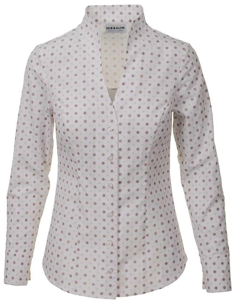 Trachtenbluse, V-Ausschnitt, beige