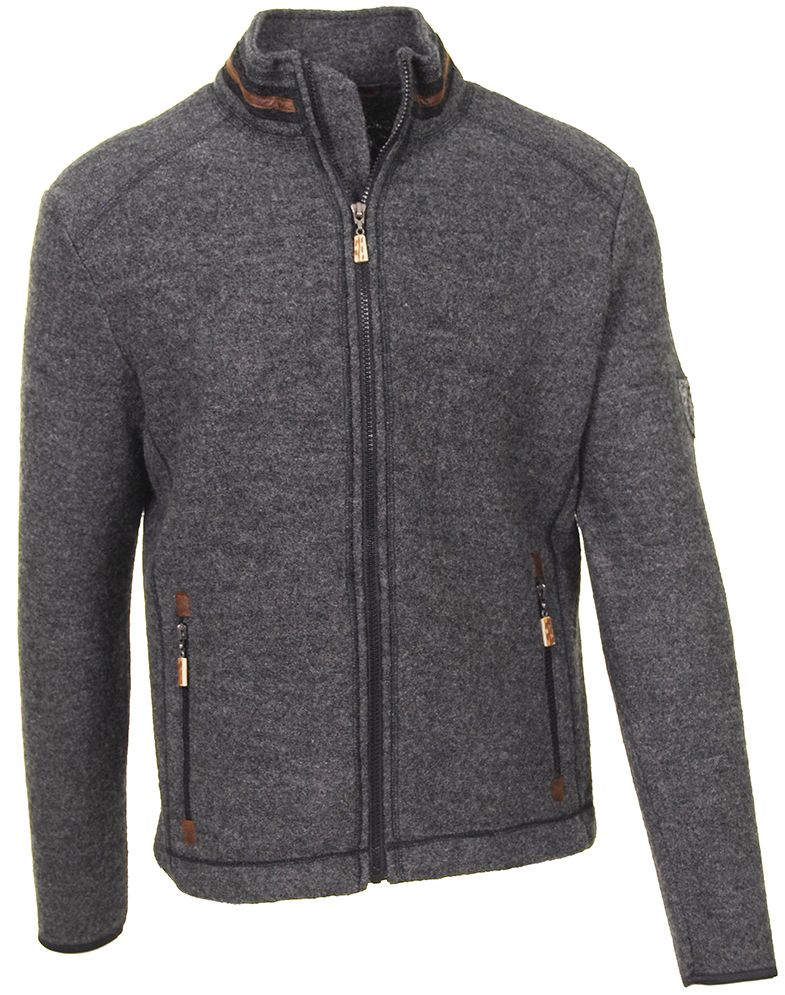 Walkjacke in dkl. grau