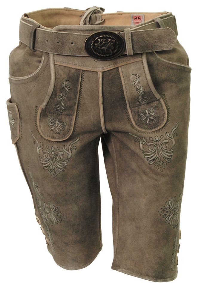 Mädls Lederhose, mit Gürtel, urig