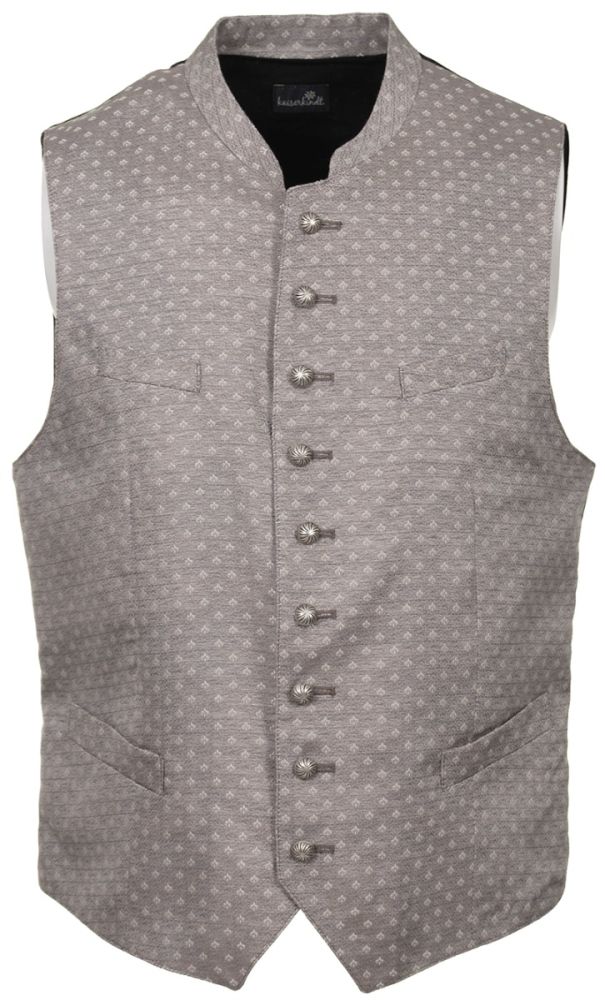 leichtes Stretch, Trachtengilet, silbergrau