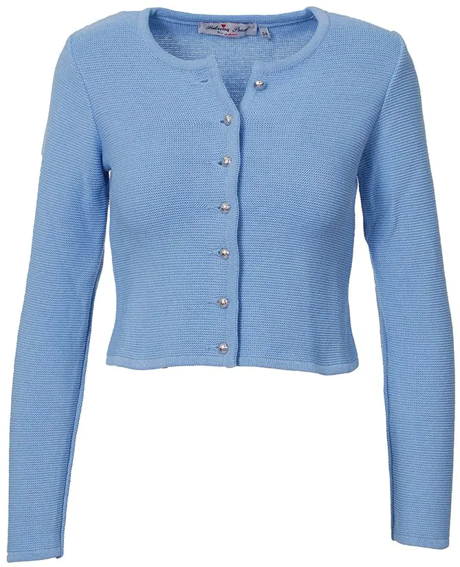 Dirndl Strickjacke, hellblau im TRACHTique Online-Shop Ischler