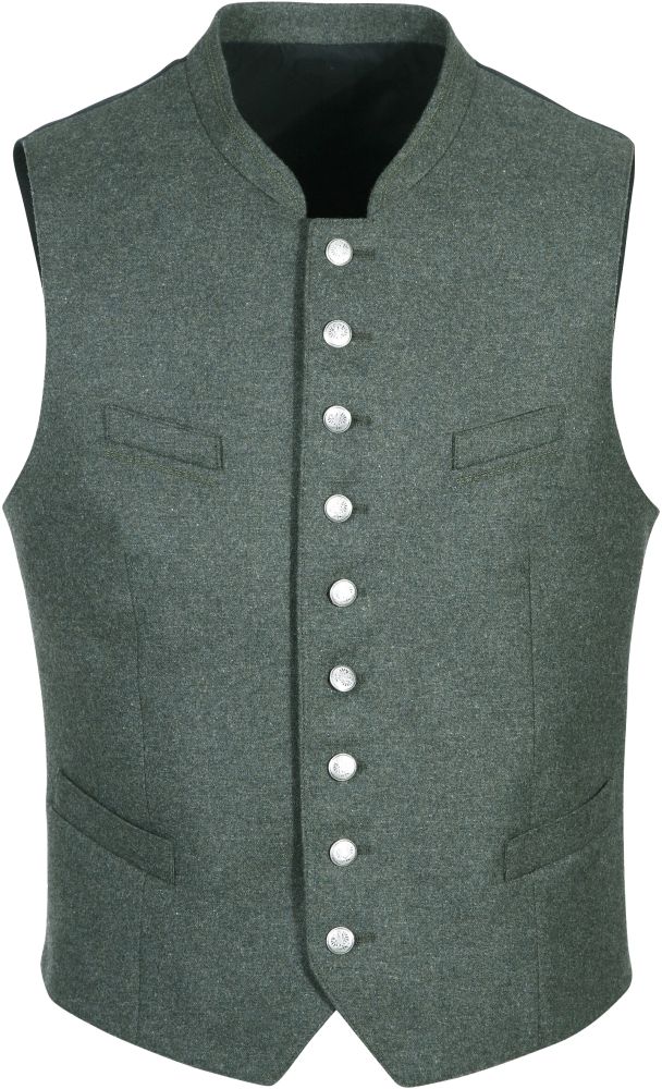 Stretch Loden-Gilet, Weste in olivgrün