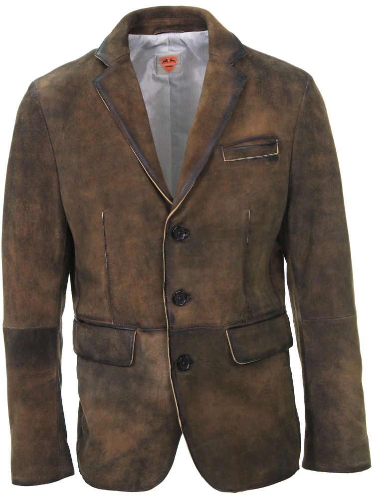 Ledersakko, Lederjacke mit Revers, ziller