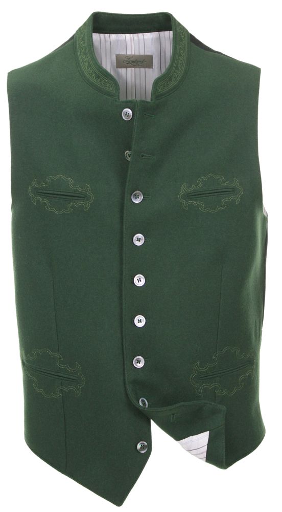 Ausseer Loden Gilet, grüner Stick