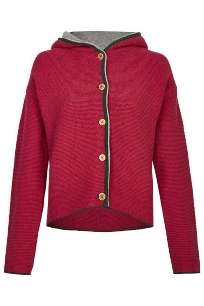 Trachten Woll-Jacke, sangria-grün