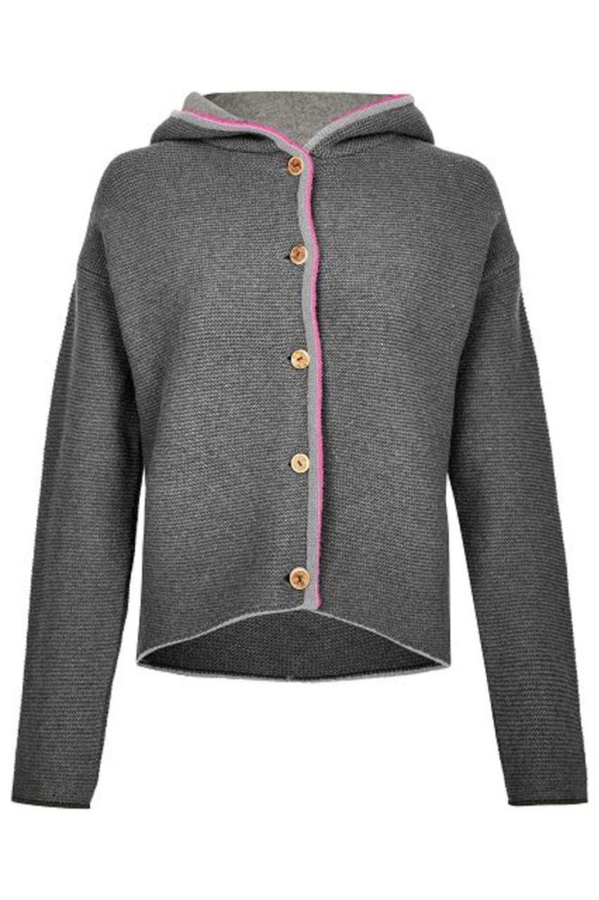 Trachten woll-Jacke, grau-beere