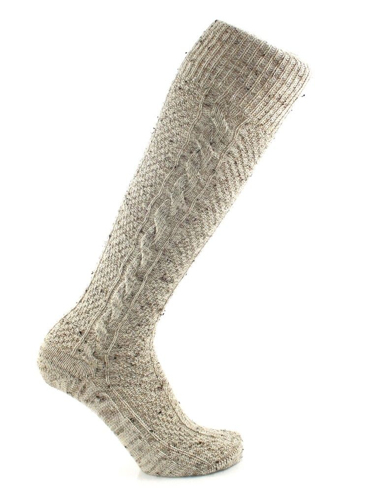 Kniebundsocken, beige meliert