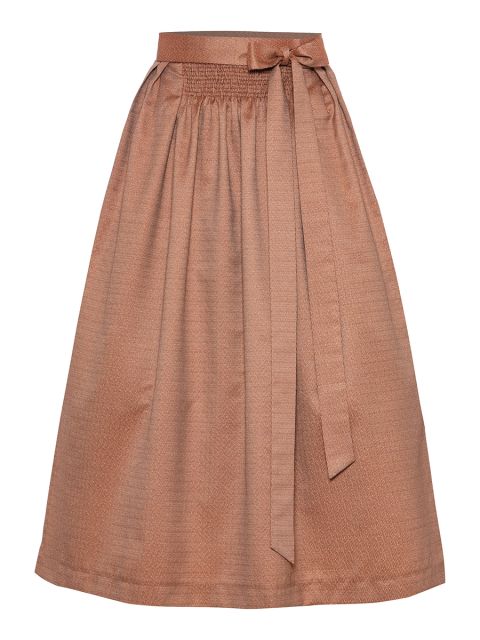 Jacquard-Dirndlschürze in Terracotta