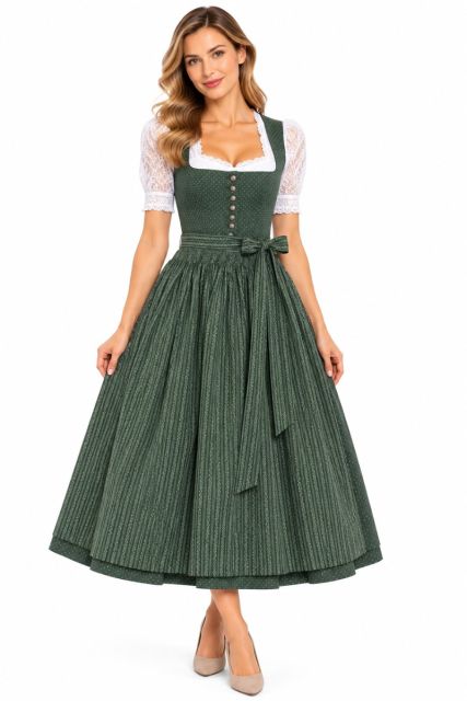 Baumwolldirndl in Tannengrün
