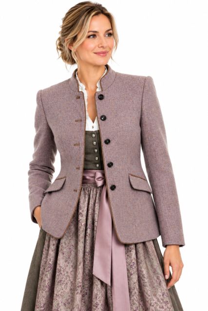 Lodenfrey, Long-Woll-Blazer, rosè