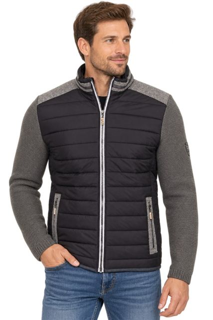 Outdoor, Strick-Walkjacke in Anthrazit