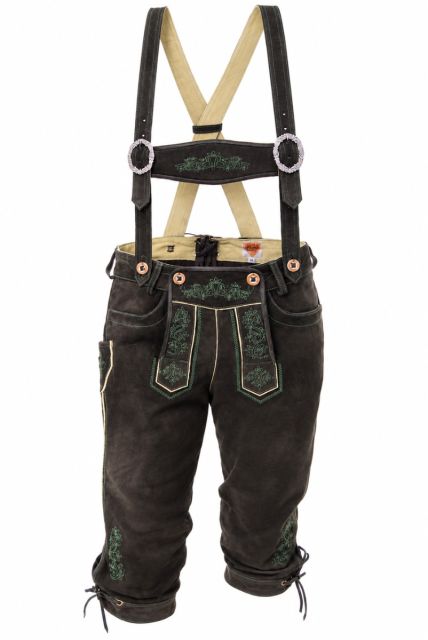 Ausseer Kniebund-Lederhose in used Schwarz