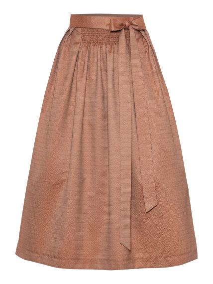 Jacquard-Dirndlschürze in Terracotta