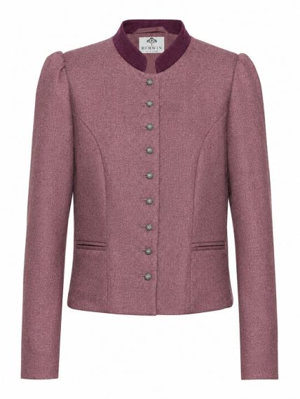 Elegante Damen Lodenjacke in Aubergine