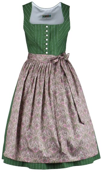 Midi Dirndl, Paisleydruck-Schürze