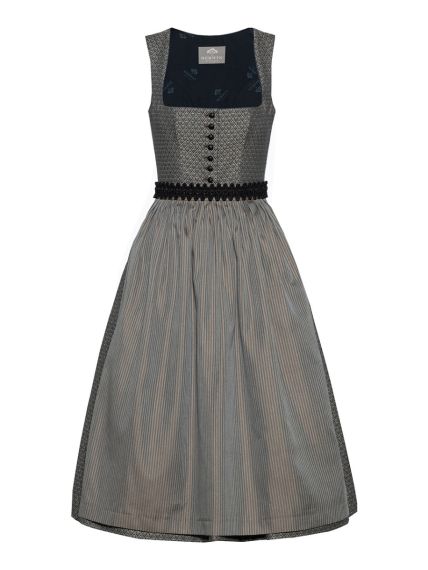 Elegantes Jacquard Dirndl, Anthrazit