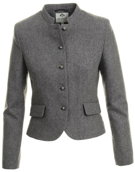 kurzer, Lodenblazer, grau