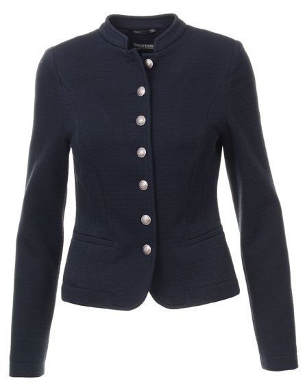 Jersey Trachtenjacke-Blazer, blau