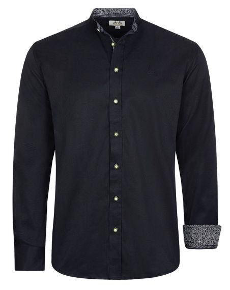 Stehkragenhemd, black