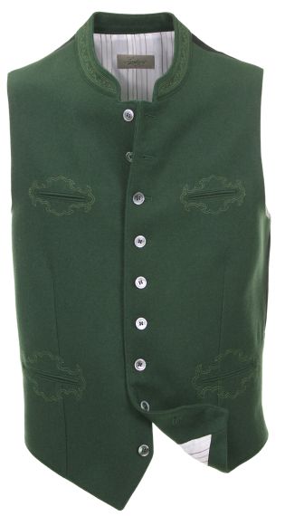 Ausseer Loden Gilet, grüner Stick