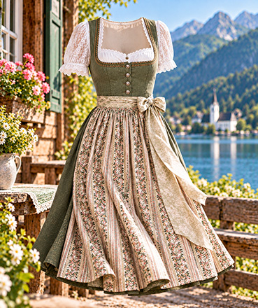 Dirndl und Blusen